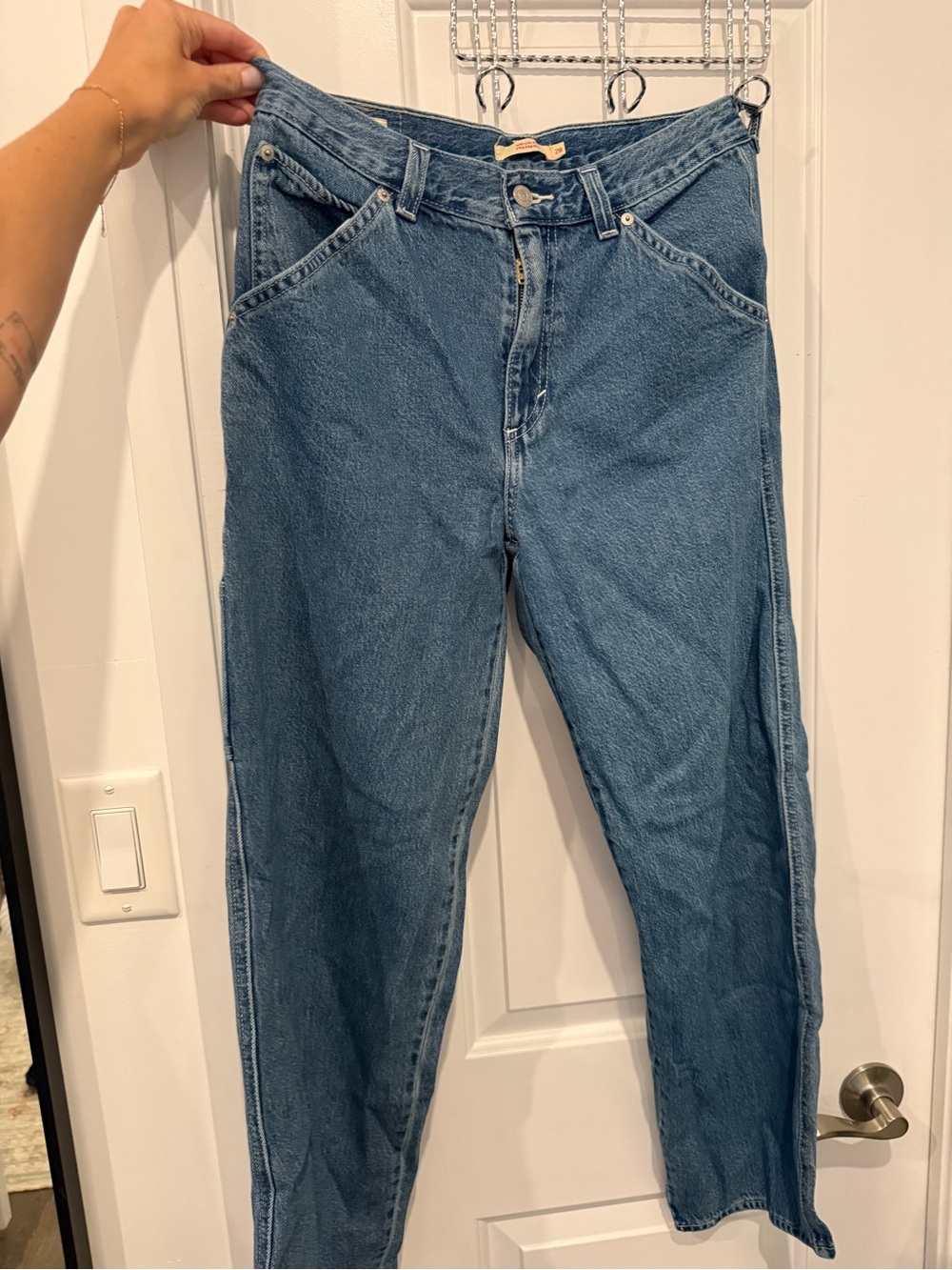 Utility Straight Leg Women’s Jeans - Blue